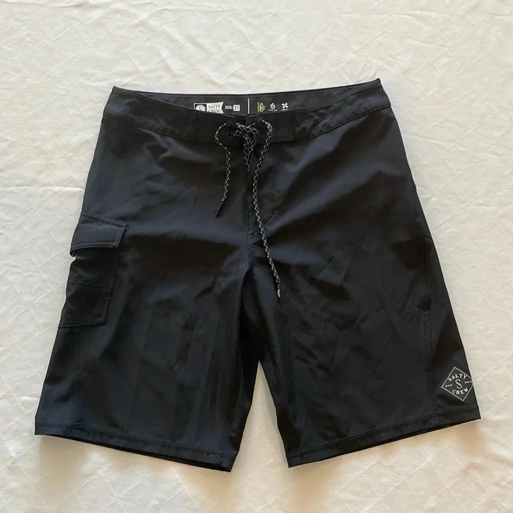 Salty Crew Black Durable Swim Board Shorts